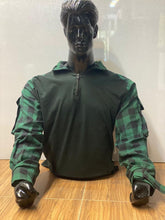Load image into Gallery viewer, Green Buffalo Plaid Tactical Shirt (Final Sale)