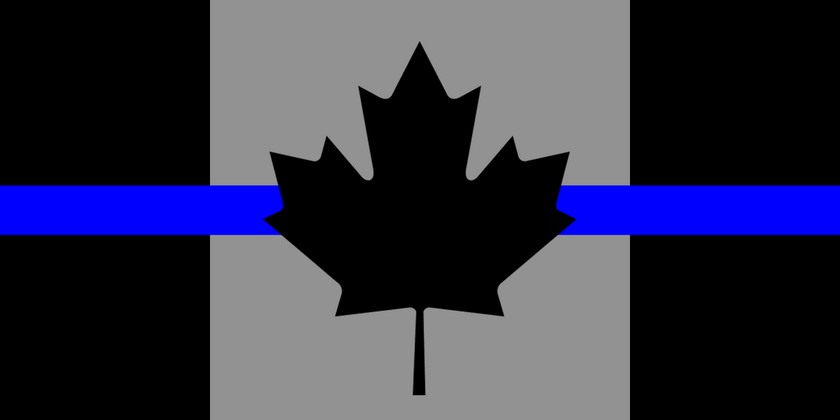 Blueline Flag: High Quality Decal 3x2